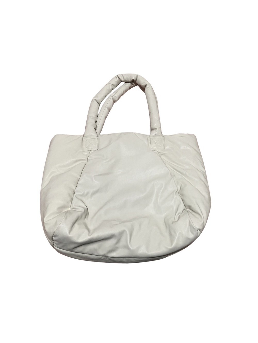 Used H&M faux leather off-white tote.